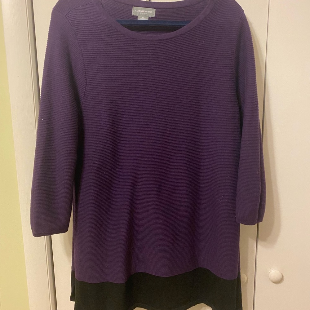 Purple and black sweater
